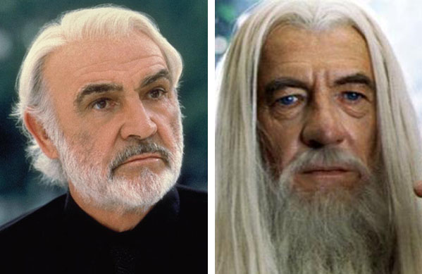 Sean Connery (left) is pictured in a scene from...